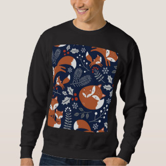 Fox family: vintage seamless pattern. sweatshirt