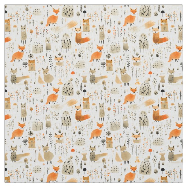 Fox Fantasia: Whimsy Fox Fabric (Swatch)