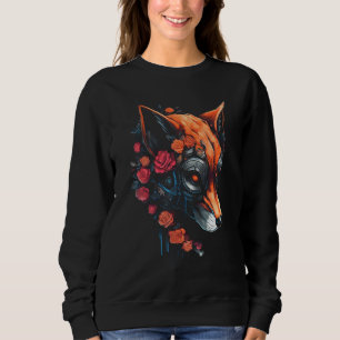 Fox Fantasy Flowers Art - Animal Fox Sweatshirt