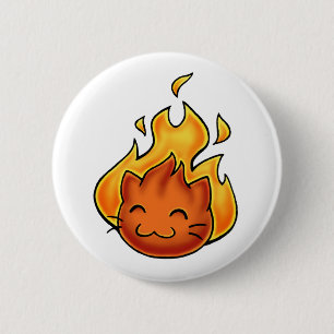 Fox Fire 6 Cm Round Badge