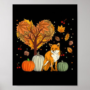 Fox For Women Men Animal Autumn Fall Season Poster