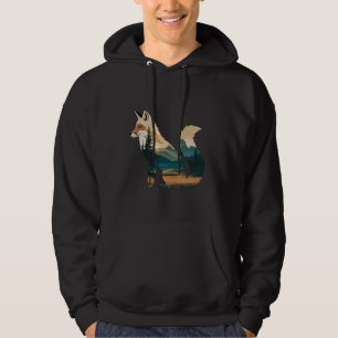 Fox Forest Art Mountain Animal Fox Nature Wildlife Hoodie