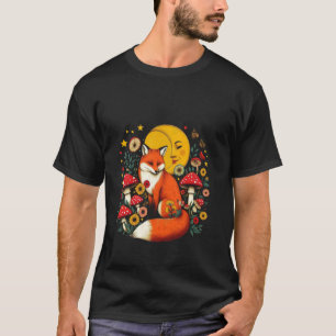 Fox Forest Garden Cottagecore Forestcore Aesthetic T-Shirt