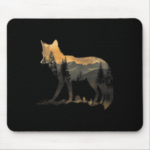 Fox Forest Nature Lover Mountains Hiking Camping H Mouse Pad