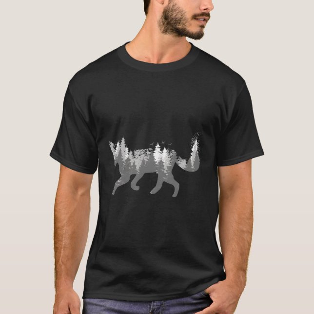 Fox Forest Nature Outdoor Hiking Camg Hunting T-Shirt (Front)