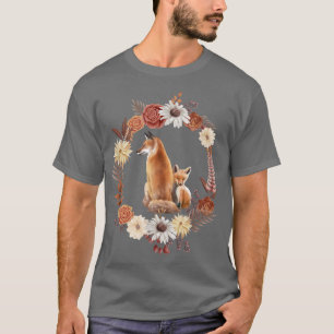 Fox, Foxes, Autumn Leaves Flowers, Cute Fox T-Shirt