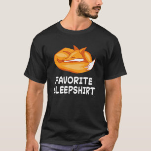 Fox Foxes Nap Sleeping Sleep Pajama Pyjamas Nightg T-Shirt