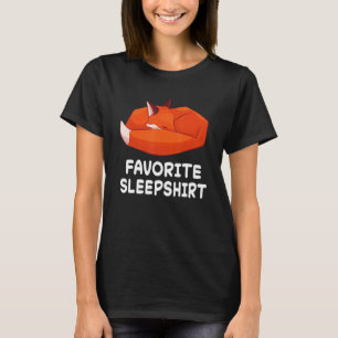 Fox Foxes Nap Sleeping Sleep Pajama Pyjamas Nightg T-Shirt
