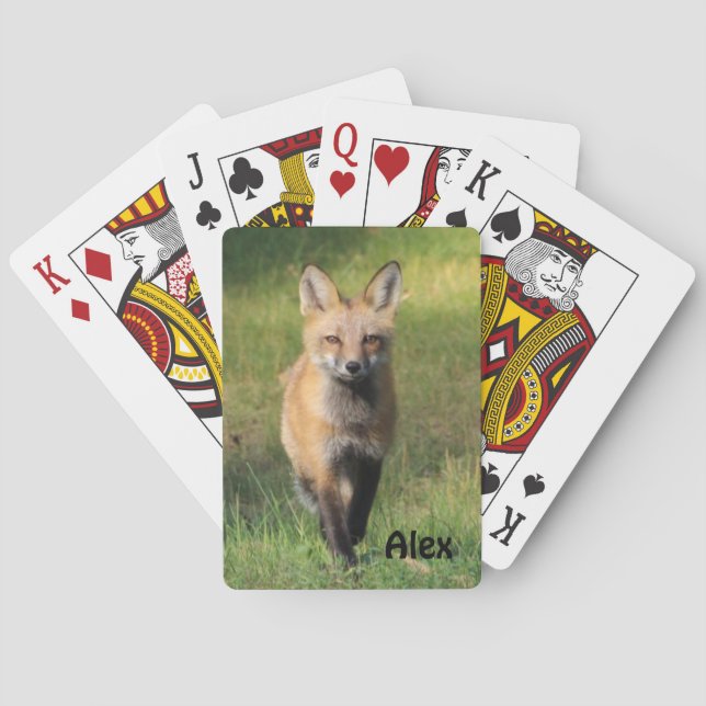 Fox Friend Bicycle Playing Cards - Personalise it! (Back)