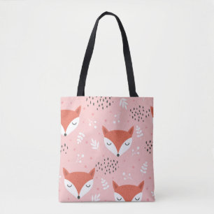 Fox Fun: Cute Forest Pattern Tote Bag