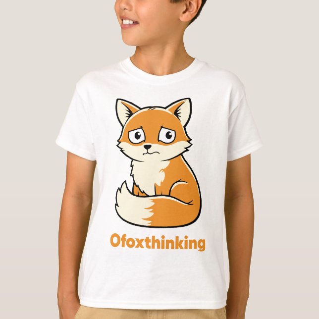 fox funny overthinking best gift for fox pet lover T-Shirt (Front)