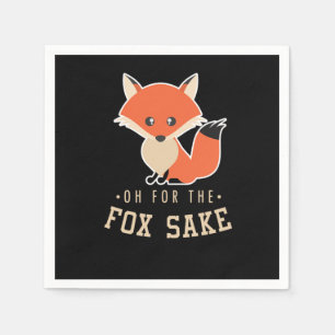 Fox Funny Sarcast Sarcasm Canidae Carnivore Canine Napkin