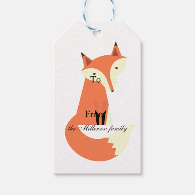 Fox Gift Tags (Front)