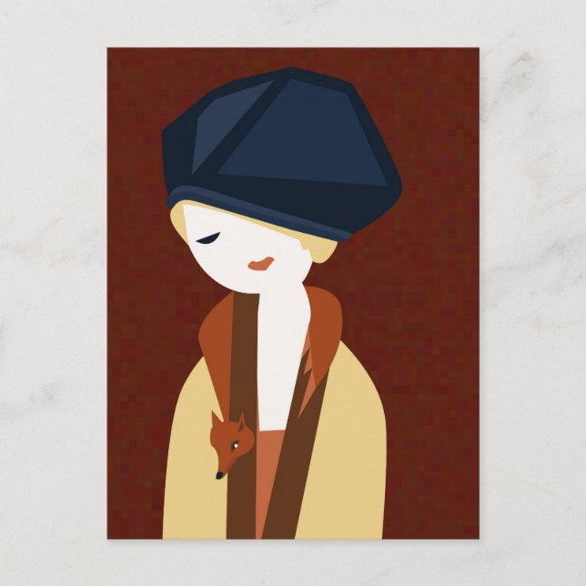 Fox girl postcard (Front)