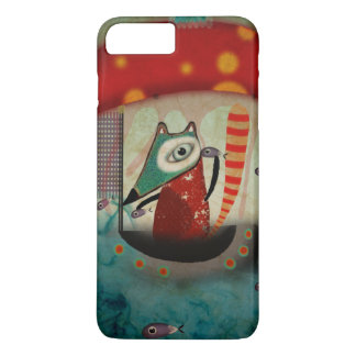 Fox Grungy striped art Case-Mate iPhone Case