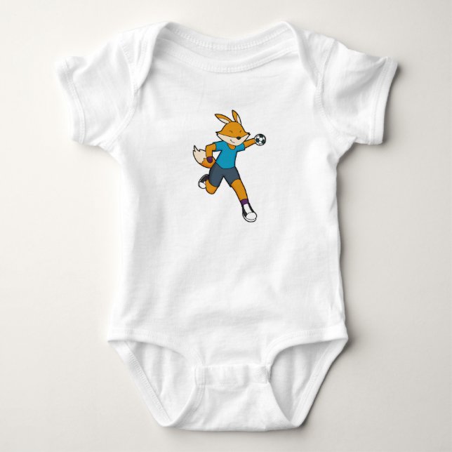 Fox Handball player Handball Baby Bodysuit (Front)
