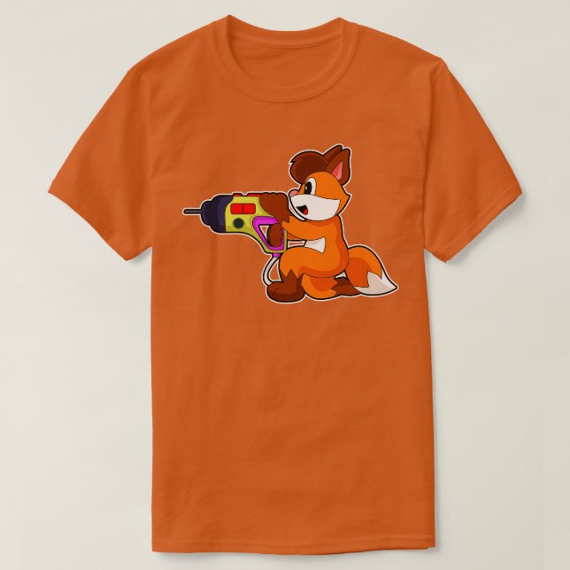 Fox Handyman Drill press T-Shirt (Design Front)