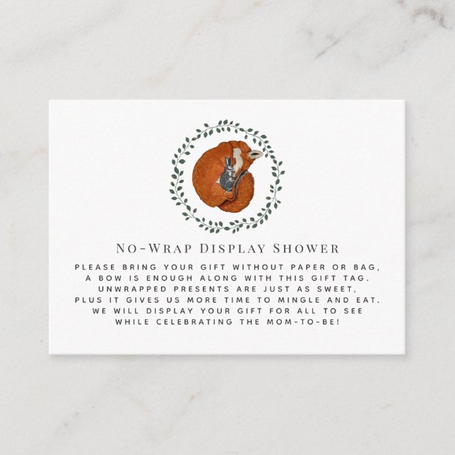 Fox & Hare | No Wrap Display Shower Insert (Front)