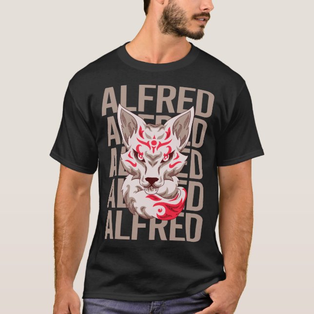 Fox Head - Alfred Name T-Shirt (Front)