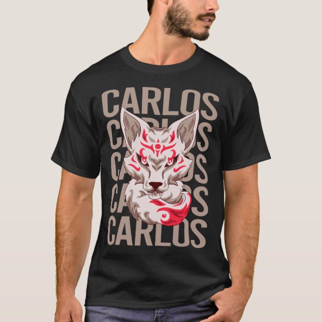 Fox Head - Carlos Name T-Shirt (Front)