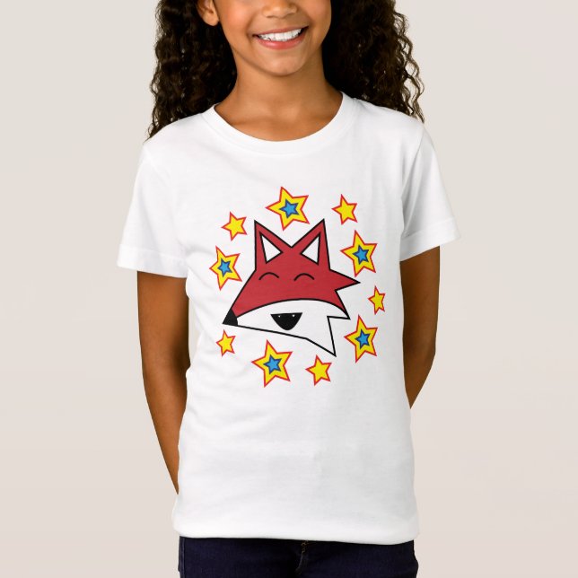 Fox head with stars T-Shirt (Front)