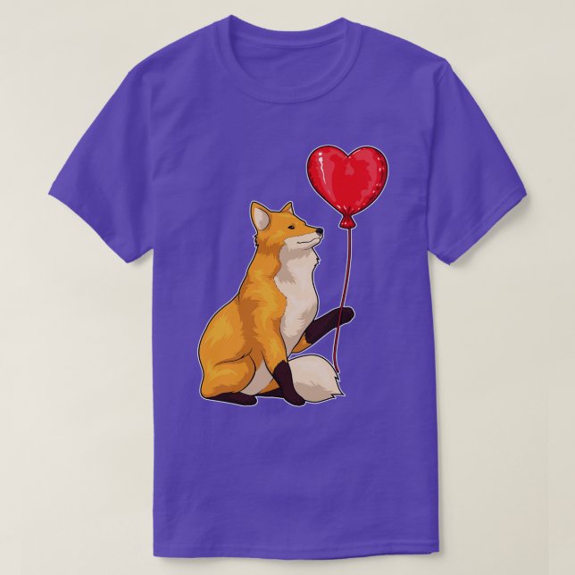 Fox Heart Balloon T-Shirt (Design Front)