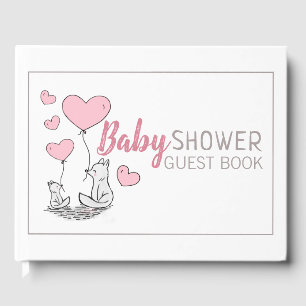 Fox Hearts Baby Shower Guest Book