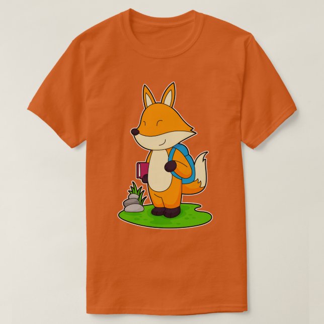 Fox Hiker Backpack  T-Shirt (Design Front)