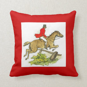Fox Hunt Hunter Jumper Horse Horseback Riding Cushion