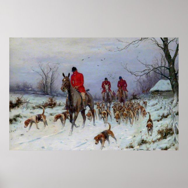 Fox Hunt Huntsmen and Hounds Returning Home Poster (Front)