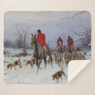Fox Hunt Huntsmen and Hounds Returning Home  Sherpa Blanket