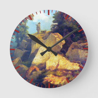 Fox Hunt Josef Navrátil After 1850 Round Clock