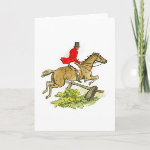 Fox Hunt Jumper Hunter Horse Riding Note Card