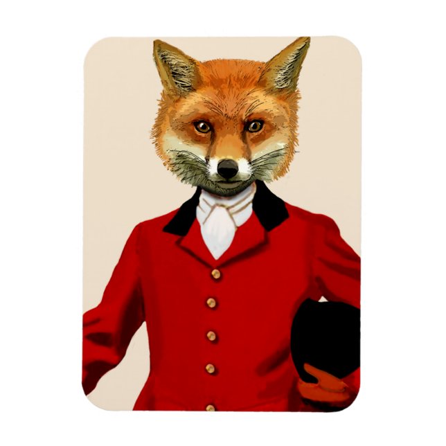 Fox Hunter 2 Portrait 2 Magnet (Vertical)