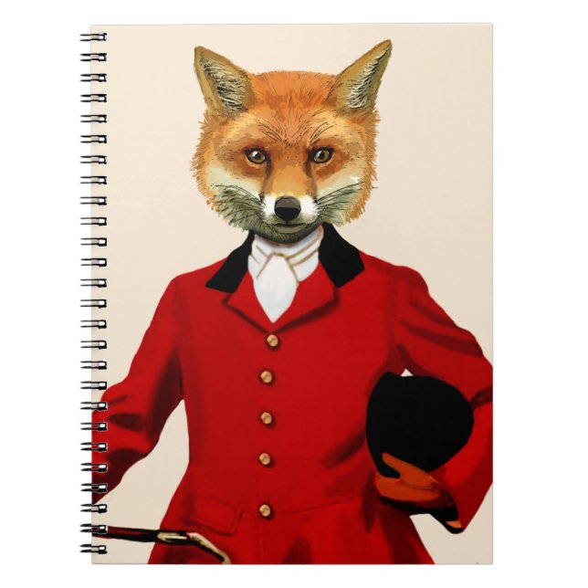 Fox Hunter 2 Portrait 2 Spiral Notebook (Front)
