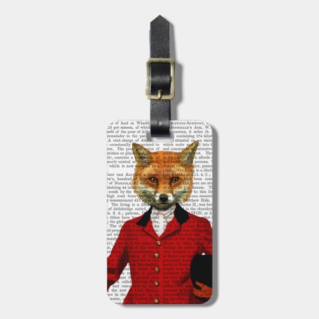 Fox Hunter 2 Portrait Luggage Tag (Front Vertical)