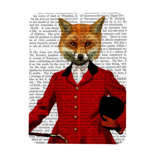 Fox Hunter 2 Portrait Magnet (Vertical)