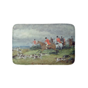 Fox Hunting in Surrey, 19th century Bath Mat