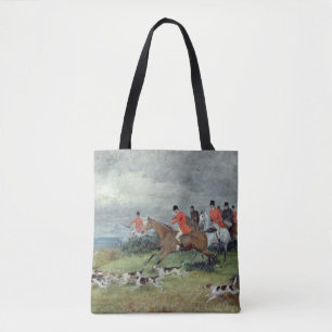 Fox Hunting in Surrey, 19th century Tote Bag
