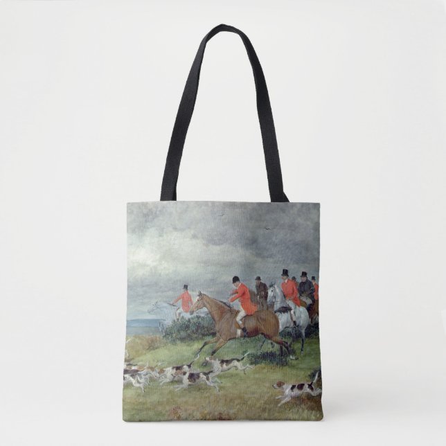 Fox Hunting in Surrey, 19th century Tote Bag (Front)