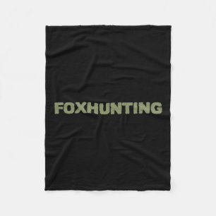 Fox Hunting With Byck Motif Fleece Blanket