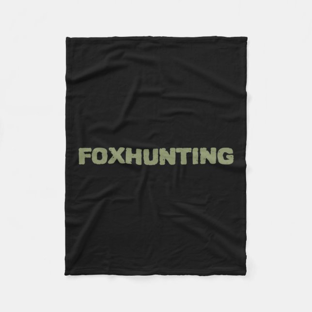 Fox Hunting With Byck Motif  Fleece Blanket (Front)