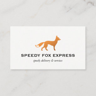 Fox Icon (Black & White) Business Card