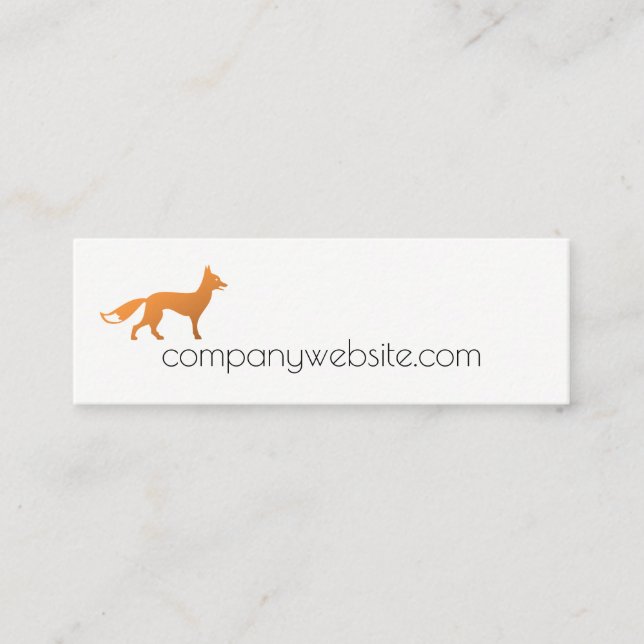 Fox Icon Mini Business Card (Front)