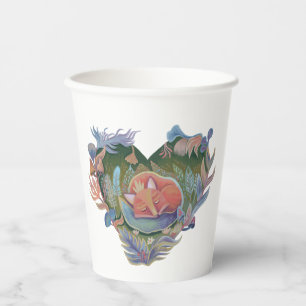 Fox illustration Earth day Paper Cups
