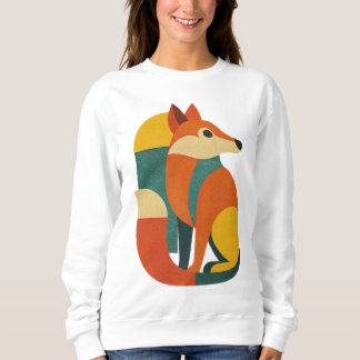FOX ILLUSTRATION GEOMETRY DESIGN T-Shirt Sweatshirt