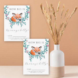 Fox in Bloom - how big is mummy's belly Enclosure Card