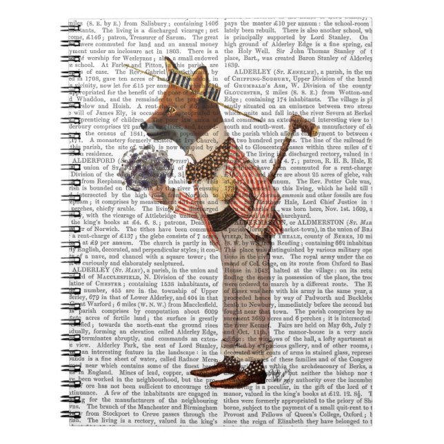 Fox in Boater Spiral Notebook (Front)
