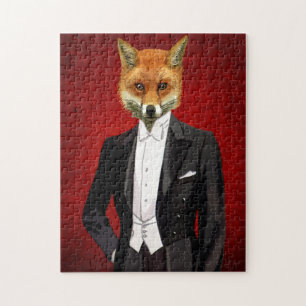 Fox In Evening Suit, Portrait Jigsaw Puzzle