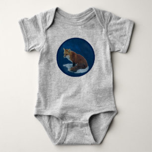 Fox in Snow Baby Bodysuit